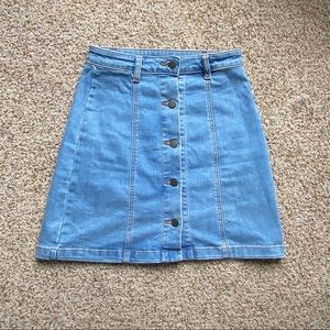 Jean button up skirt